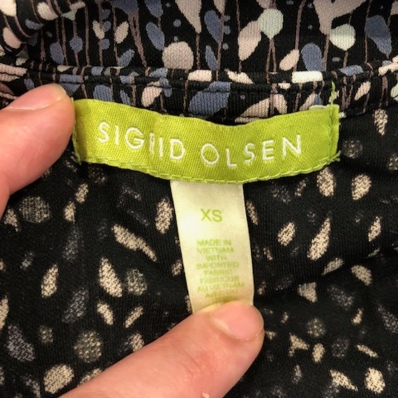 Sigrid Olsen 3/4 sleeves , Floral Wrap Dress Sz XS - Picture 8 of 9